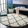 thumbnail image 2 of SAFAVIEH Venus Shag Waverly Trellis Area Rug, Ivory/Green, 6'7" x 6'7" Round, 2 of 8