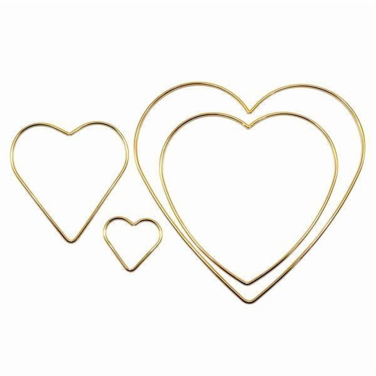 balikha 2x4 Pieces Dream Catcher Hoops Frame Wire Wreath Supplies Backdrop Love 2 Pcs
