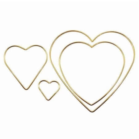 Sharprepublic 2x4 Pieces Dream Catcher Hoops Frame Wire Wreath Supplies Backdrop Love 2 Pcs