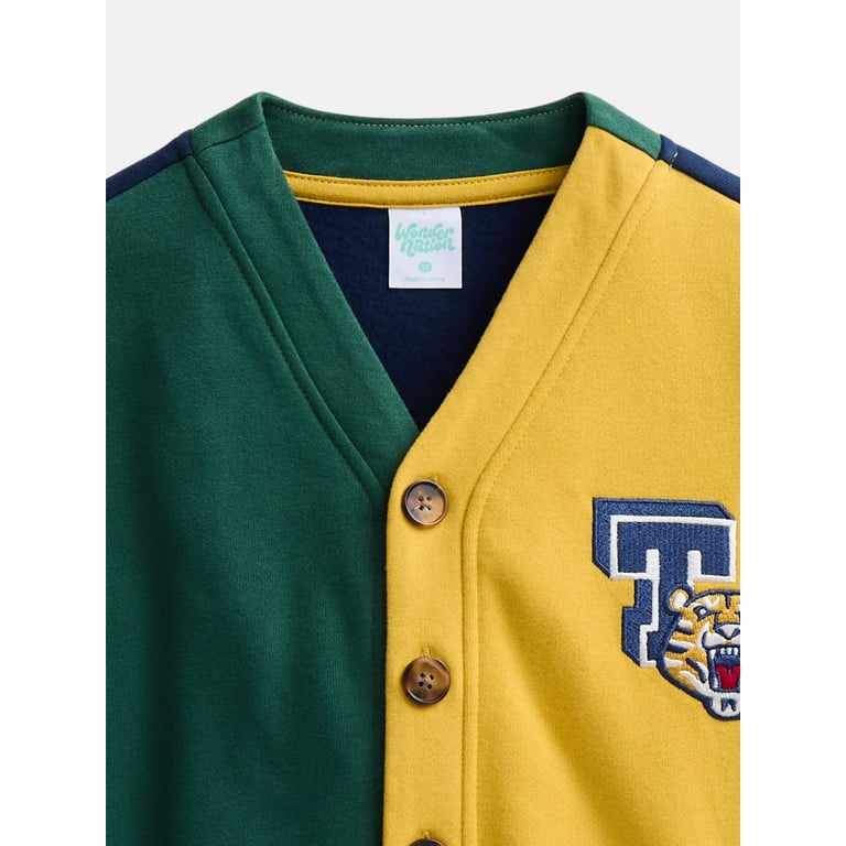 Wonder Nation Varsity Button Cardigan, Toddler Boys 12M-5T photo 2