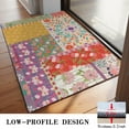 thumbnail image 3 of Botanical Floral Patchwork Non-Slip Entryway Door Mat,Boho Indoor Decor Durable Low Plush Door Mat,Washable Welcome Rug for Patio Hallway Home Decor 20x32 Inches, 3 of 7
