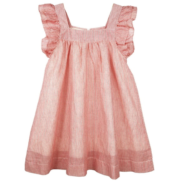 ContiKids Robes pour Filles Manches à Volants Robe Volante 5 Rose