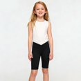 thumbnail image 5 of ATOGUTA Biker Shorts Girl Size 4T-14 Kids Fashion Elastic High Waist Workout Running Shorts with Pockets Black, 5 of 7