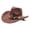 D, variant on Felt Cowboy Hat Wide Brim Flower Embroidered Belt Western Sun Hats Casual Party Beach Jazz Cap for Men Women Unisex