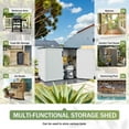 thumbnail image 3 of Devoko 26 Cu.ft Resin Outdoor Storage Shed, With Stable Floor and Lockable Door, All-Weather Storage Shed, White, 3 of 7