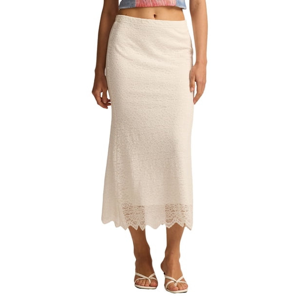 Minifalda de encaje para mujer, ajustada, con capas florales, falda lápiz de cintura alta, falda interior para fiestas informales de verano, con forro.