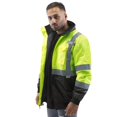 thumbnail image 1 of JORESTECH Chaqueta Bomber de Seguridad Impermeable Reflectante Alta Visibilidad Amarillo/Lima ANSI Clase 3 Nivel 2 Tipo R JK-01 (2XL), 1 of 5