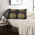thumbnail image 7 of Binfone Gold Mandala Standard Size Pillowcase, Long Staple Pure Cotton Envelope Closure Pillow Cover (Pillow core not included),16"x24", 7 of 7