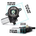 thumbnail image 1 of Front Left Window Lift Regulator Motor for Mazda 2 3 6 2010-2013 D651-59-58X NEW, 1 of 4