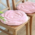 thumbnail image 2 of YISITIAN Plush Rose Seat Cushion & Lumbar Pillow Set, Soft Comfortable Chair Pad for Home Office Sofa, Relieves Back Pain, Coccyx Pain & Sciatica, Pink AZ1014-1383, 2 of 6