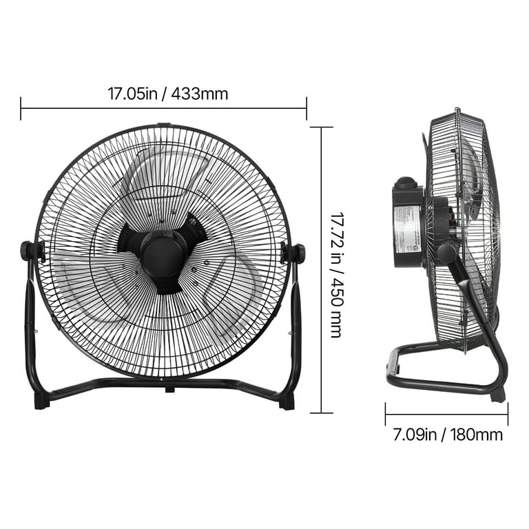 KFFKFF Industrial Floor Fan, 14-Inch, 2400 CFM photo 8