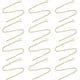 thumbnail image 1 of 24 piezas de 90 mm de hilo dorado para enhebrar pendientes de acero inoxidable hipoalergénico con anilla para hacer pendientes de joyería, pasador de 0,8 mm., 1 of 9