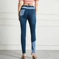 thumbnail image 5 of cFmduc High Waisted Jeans for Women Skinny Denim Patchwork Stretch Pants for Various Occasions, 5 of 9