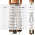 thumbnail image 3 of CLOISE Wide Leg Pants for Men with Pockets Big and Tall Breathable Mid Waist Long Pants Elastic Waist Solid Baggy Vacation Outfits Beige 3XL, 3 of 7