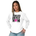 thumbnail image 3 of Worlds Best Mom Cool Mother's Day Women Plus Size Long Sleeve Graphic Tee Brisco Brands 3X, 3 of 5