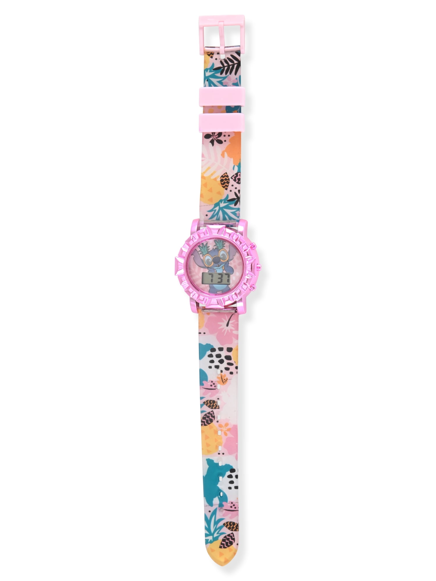 Disney Lilo and Stitch Unisex Child Muli-Color LCD Watch, LAS4136WM