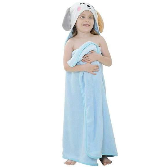 Cartoon Hooded Baby Towel Unisex, Premium Soft Swimming Bathrobe Large Washcloth 31.5" X 53", Fits 0-9T - Squirrel