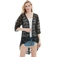 thumbnail image 2 of Women Lightweight Lace Corchet Peasant Boho Cardigan Mesh Kimono Summer Shrugs, 2 of 4