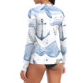 thumbnail image 5 of joogoo Womens UPF 50+ Sun Shirts Whale and Anchors Long Sleeve UV Protection Rash Guard Tops XL, 5 of 7