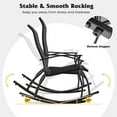 thumbnail image 6 of Costway 2 PCS Outdoor Rocking Chairs with Breathable Backrest Smooth Safe Rocking Design Black, 6 of 9