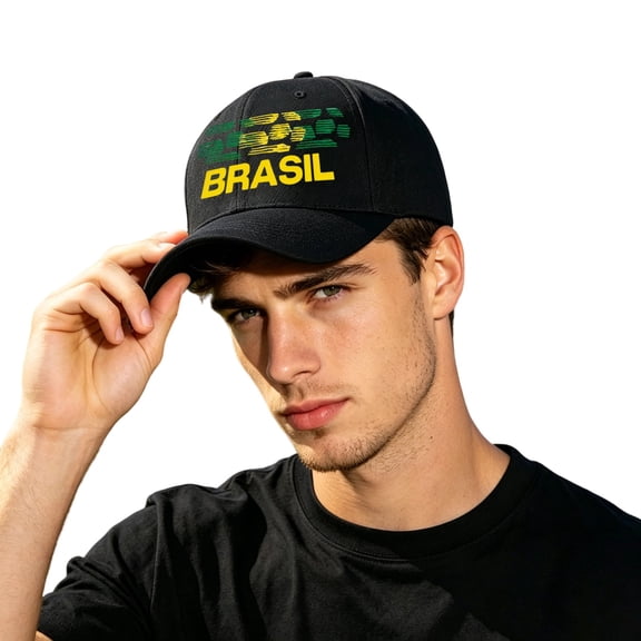 XIAOCHA Embroidered Baseball Cap for Men Breathable Outdoor Dad Hat Party Snapback Hat,Black