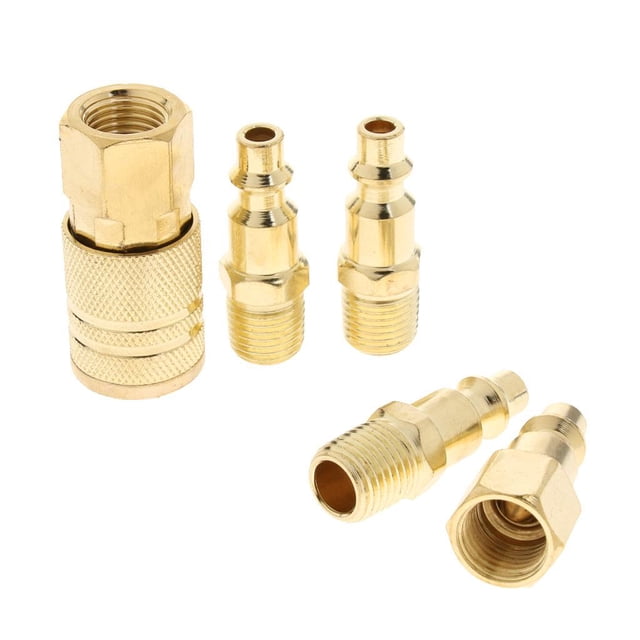 Juego de Retenedores Rápidos de Pesadas Accesorios de Tubería Flexibles de Latón Sunnimix Conector rápido de manguera de aire