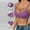 Purple, variant on Women's Solid Color Backless Seamless Push-Up Bra with Mesh Detail for Everyday Wear