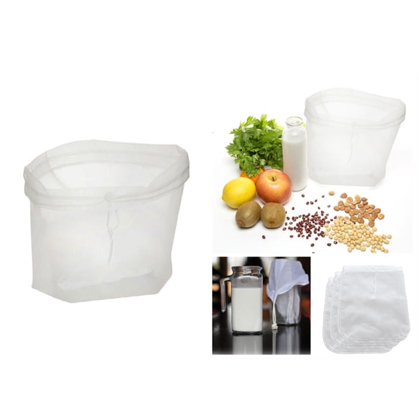 WEUVEB 2Ud Bolsa De Nylon Con Malla Resistente Para Colar Leche De Y Bebidas
