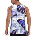 thumbnail image 3 of Xecao Butterflies Men's Tank Top Workout Quick Dry Sleeveless Gym Jogging Muscle Shirts Summer Swim Beach Tops, 3 of 9