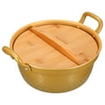 thumbnail image 1 of Naiovety Olla de sopa para el hogar, olla de aluminio antiadherente, sartén Binaural Universal, cazuela de cocina con tapa de bambú para cocinar en casa Utensilios de cocina Naiovety HA019204-00, 1 of 1
