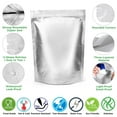 thumbnail image 5 of LotFancy Mylar Bags for Food Storage, 100 Pcs Resealable Foil Ziplock Bags, 3 Sizes (1 Gallon, 1 Quart, 0.5 Quart), 5 of 9