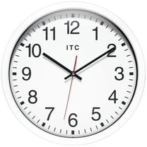 Infinity Instruments ITC Obsidian Round White Business Wall Clock 14 Inch
