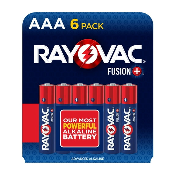 Rayovac Fusion AAA Batteries (6 Pack), Triple A Alkaline Batteries
