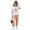 Orange, variant on Girls Summer 2 Piece Outfits Crew Neck Short Sleeve Print Tees Plaid Elastic Waist Pants Casual Trendy Clothes (8 Years, Orange)