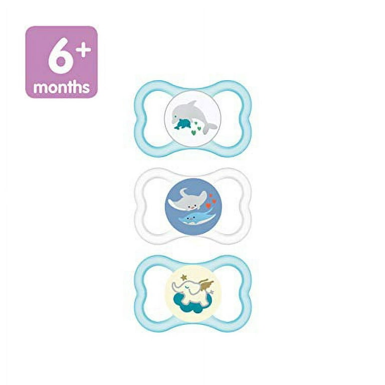 MAM Air Day & Night - Chupete para bebé, para piel sensible, brilla en la  oscuridad, paquete de 3, más de 16 meses, unisex, 3 unidades (paquete de 1)