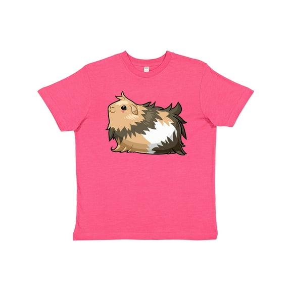 Inktastic Cute Long Haired Guinea Pig Youth T-Shirt