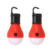 Uxcell Tent Lantern, 2 Pack Camping Light LED Camping Lantern, 4.72" x 2.05", Red