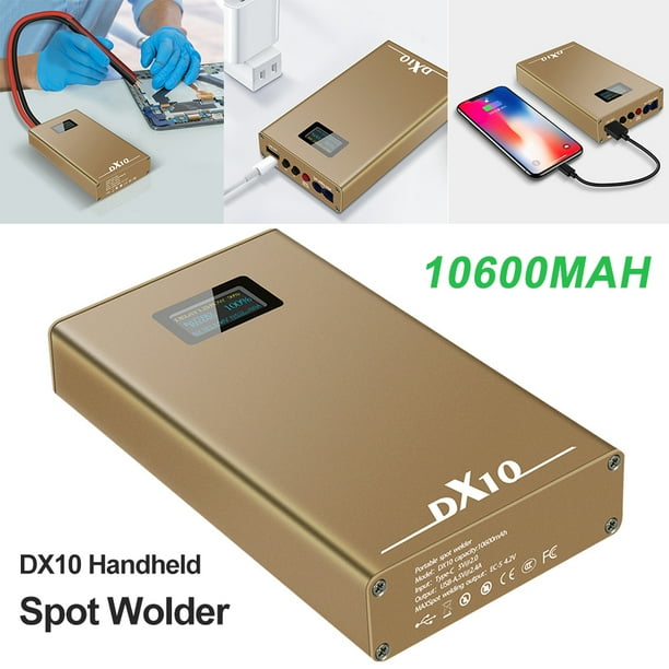 Máquina Soldadura Por Puntos Portátil DX10 Mini Máquina Soldadura A Tope Micro 18650 Viene Con Batería Litio Recargable (10600mah)