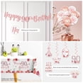 thumbnail image 6 of Rose Gold 90th Birthday Decorations for Women, Disposable Plates and Party Supplies Set, Serves 25 Guests, 6 of 7