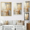thumbnail image 4 of Designart "Abstract Split In Gold And White" Abstract Shapes Floater Framed Wall Decor, 4 of 5
