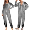 thumbnail image 2 of EPCOT Ball Black And White Unisex Adult Onesie Pajamas with Pockets for Women Men Hooded Loungewear, 2 of 8