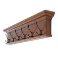 thumbnail image 2 of Home Wall Decorative Antique Brass Hardware 6 Hook Coat Rack - Brown Antique, 2 of 7