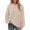 Khaki, variant on YODETEY Womens Sweatshirts Hoodies, Drawstring Casual Long Sleeve Textured Knit Loose Hooded Sweatshirt with Pocket, Hoodies for Women,Beige,XXL