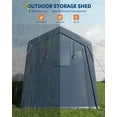thumbnail image 3 of Studyset 6x6 FT Portable Outdoor Storage Shed with 2 Roll-Up Zipper Doors & Vents,Portable Carport,240G Heavy-Duty Shelter Waterproof PE Tarp,UV-Resistant Carport Storage Sheds for Motorcycle, 3 of 7