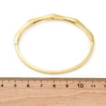 thumbnail image 5 of 2 pc Brass Micro Pave Clear Cubic Zirconia Hinged Bangles for Women Rack Plating Cadmium Free & Lead Free Lasting Plated Real 18K golden Plated Inner Diameter: 2-1/4 inch(5.65cm), 5 of 5