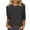 Dark Gray, variant on Womens Casual 3/4 Sleeve Crew Neck Tee Shirts Solid Color Basic Top Blouses L