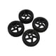 thumbnail image 5 of Juego de llantas de goma para coche RC, 4 Uds., para 1/8 1/10, piezas de actualización de coche con Control remoto, color negro, 5 of 8