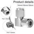 thumbnail image 4 of 304 stainless steel ferrule compressor right angle joint air compression joint, 4 of 7