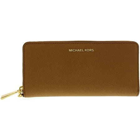 Michael Kors Women's Jet Set Travel Leather Continental Wallet Wristlet ...