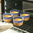thumbnail image 4 of Hasense Ceramic Ramekins 8 oz, Creme Brulee Ramekins Set of 6, Small Baking Bowls for Pudding, Snack, Ice Cream, Serving Dip, Custard Cups, Holiday Gift, Oven Safe, Blue, 4 of 7